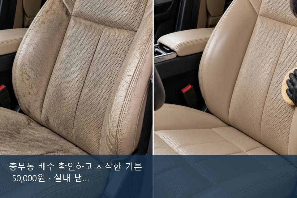 충무동 배수 확인하고 시작한 기본 50,000원 · 실내 냄새를 연 기록