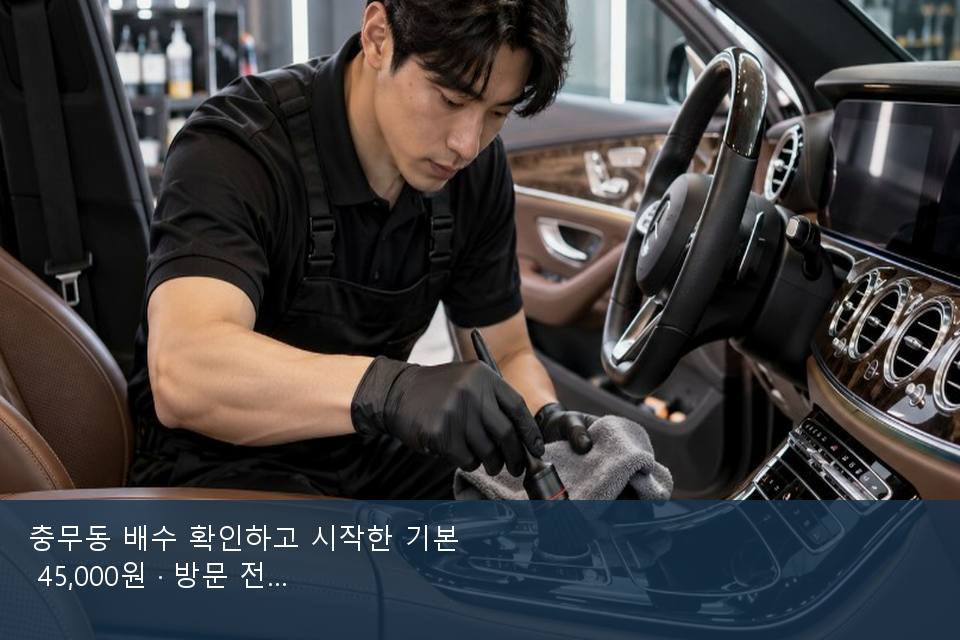 충무동 배수 확인하고 시작한 기본 45,000원 · 방문 전에 확인한 것